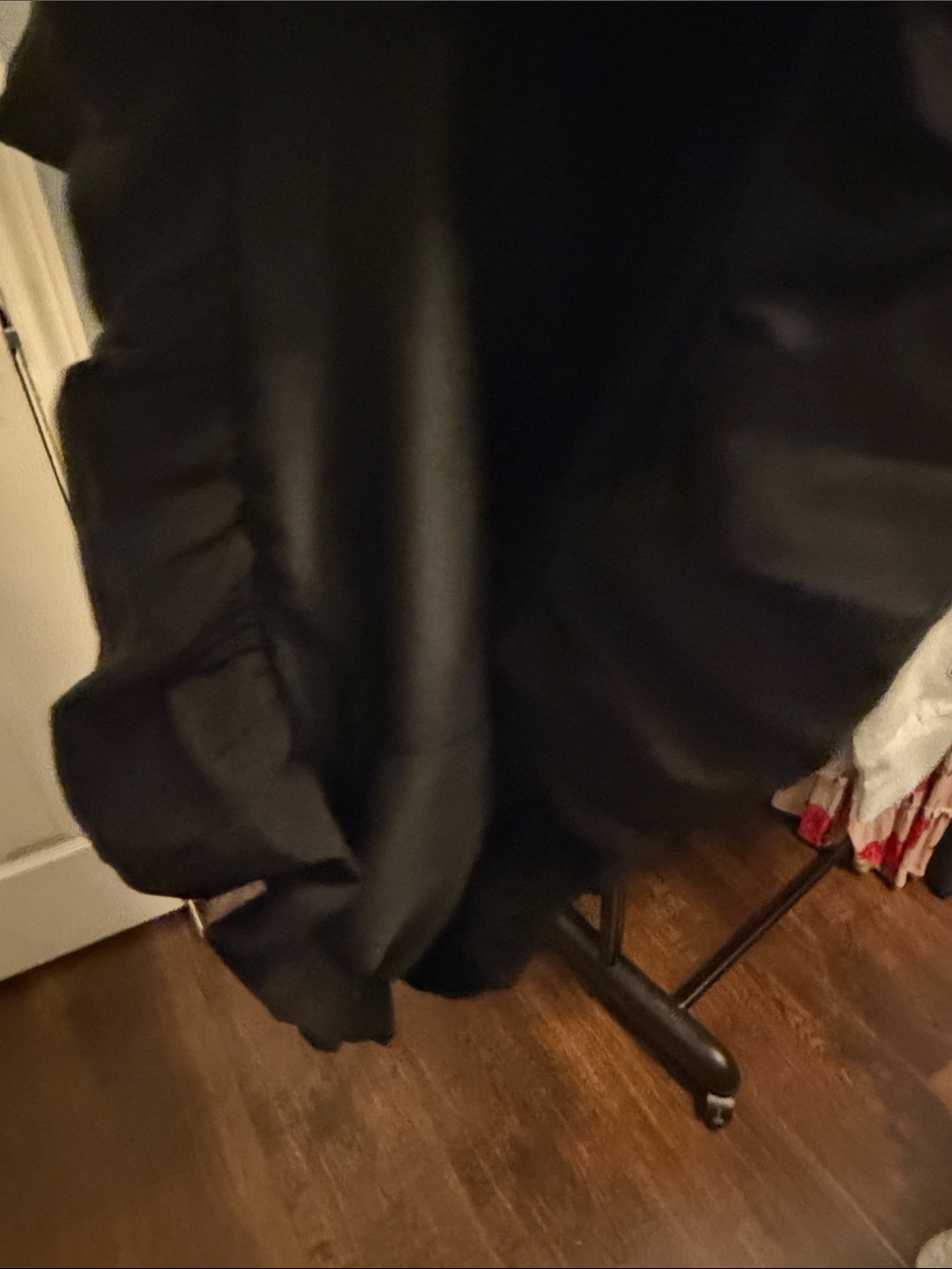 Little Black Spaghetti Strap Skater Bubble Dress - Picture 8 of 8